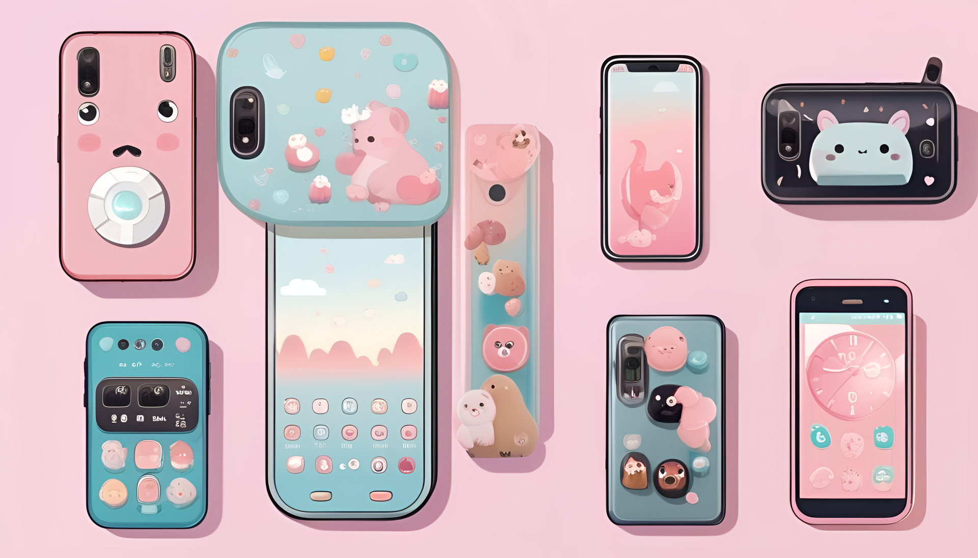 Adorable mobile device with a charming design.