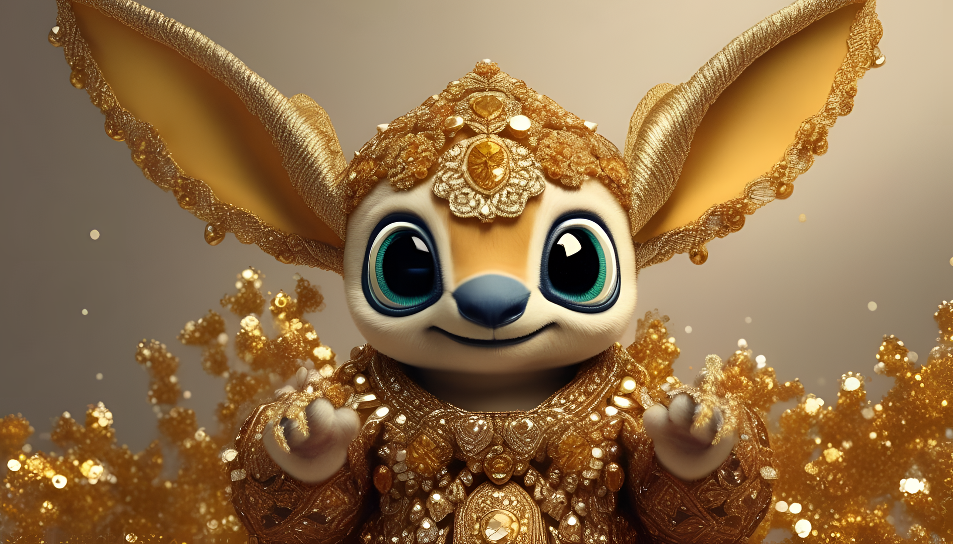 A Golden Cute Stitch