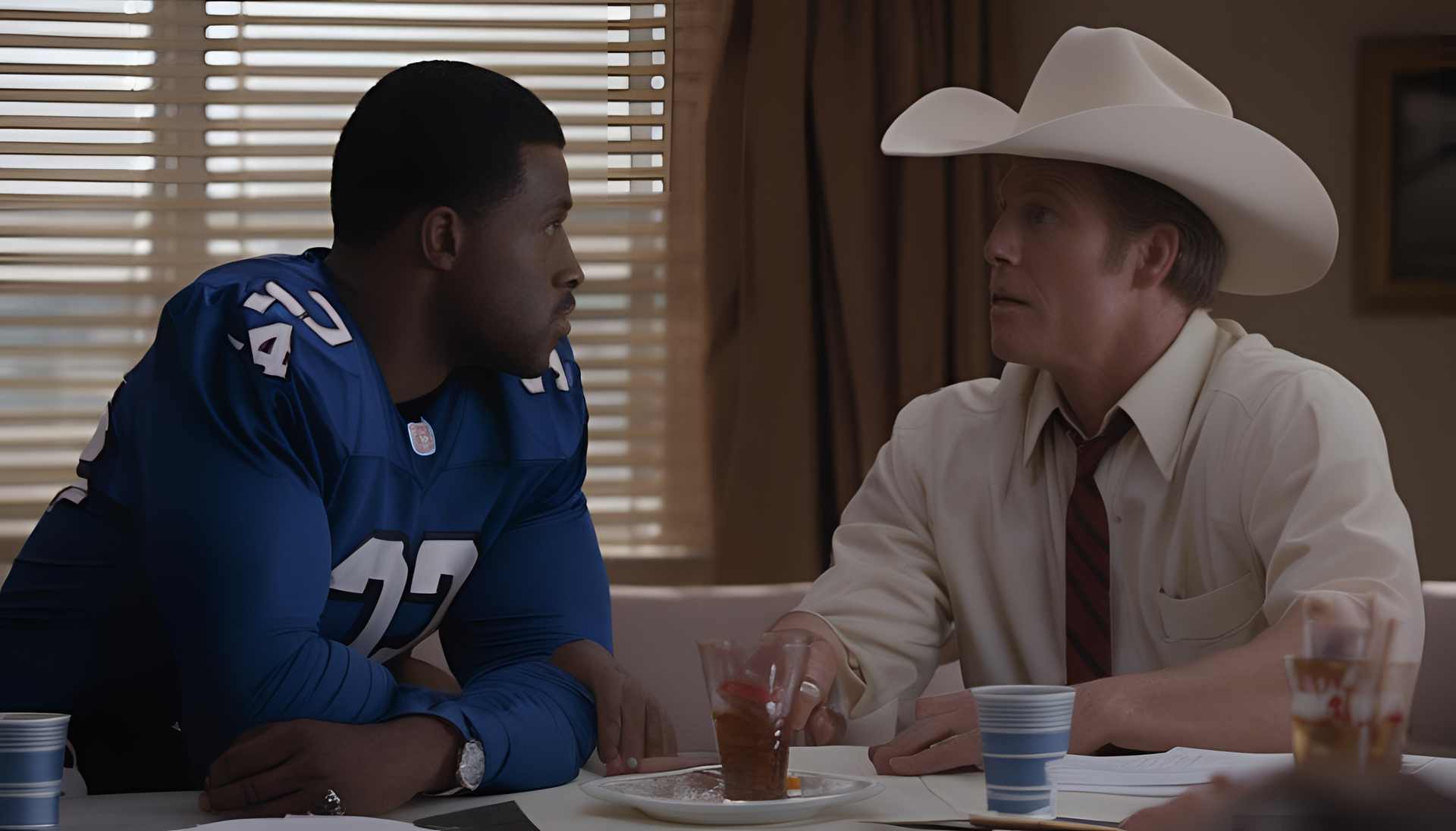 Vibrant Dallas Cowboys movie scene.