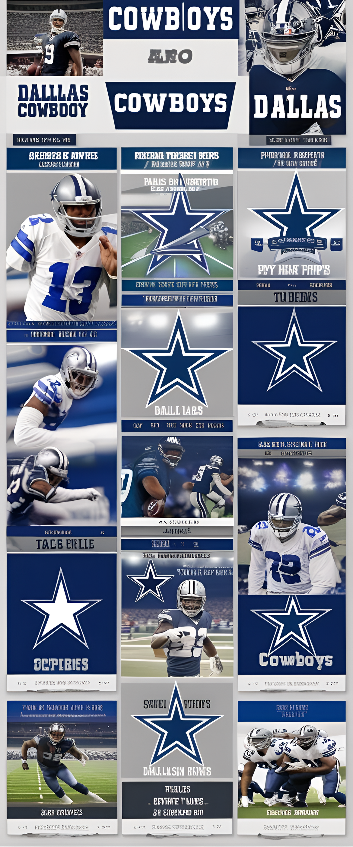 Vibrant Dallas Cowboys-themed phone wallpaper with team logo and colors.