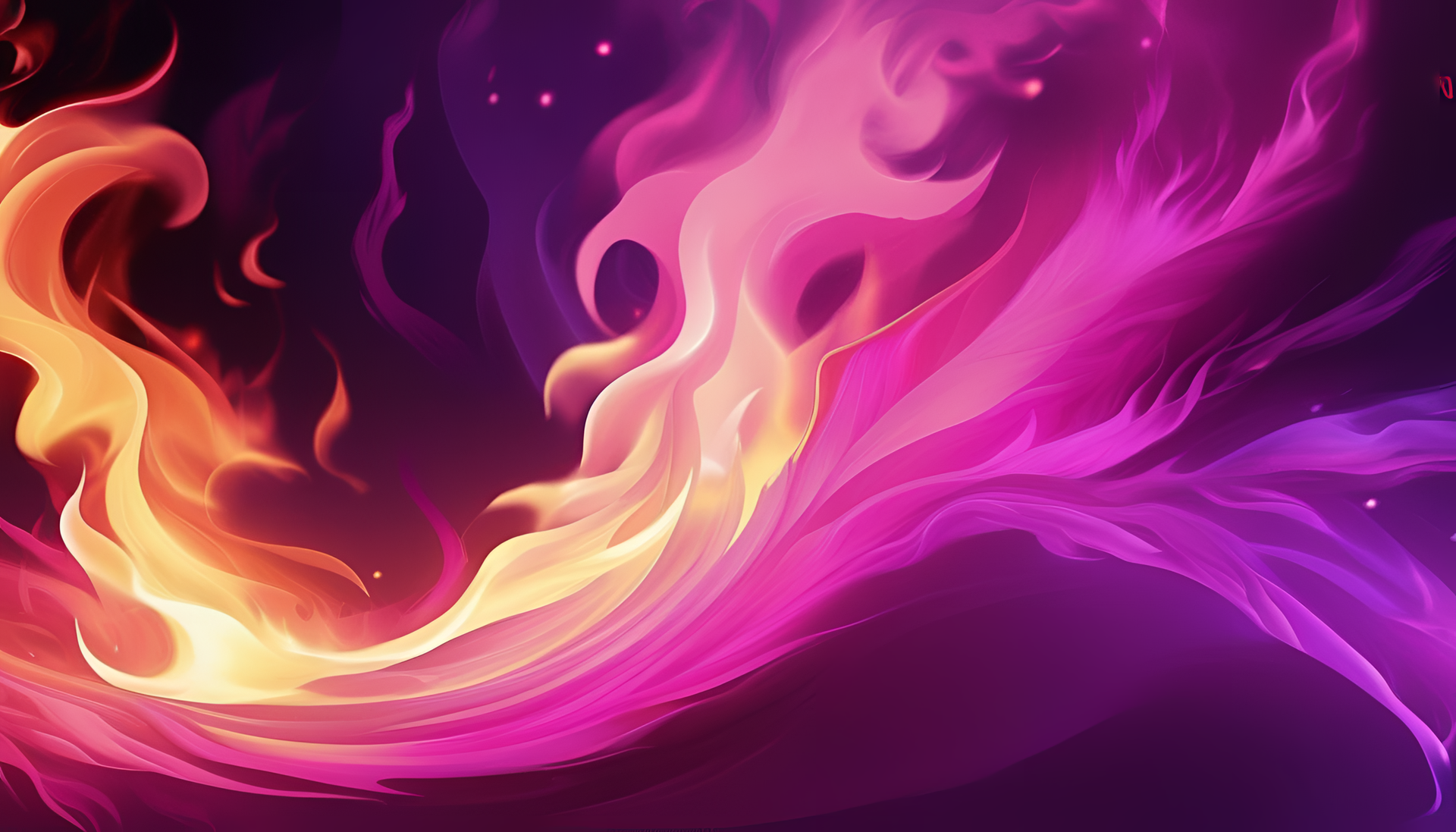 Vibrant fiery colors blend in a captivating desktop wallpaper.