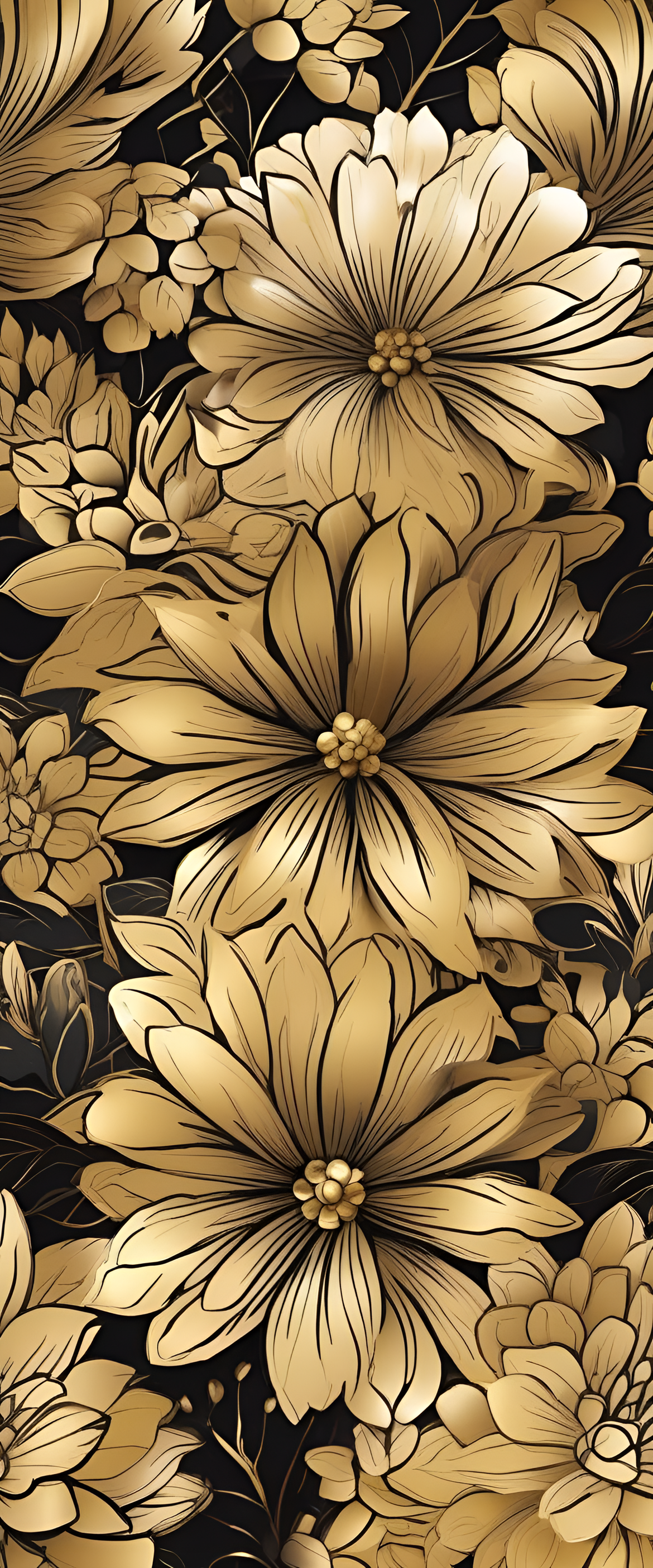 Golden flower wallpaper.