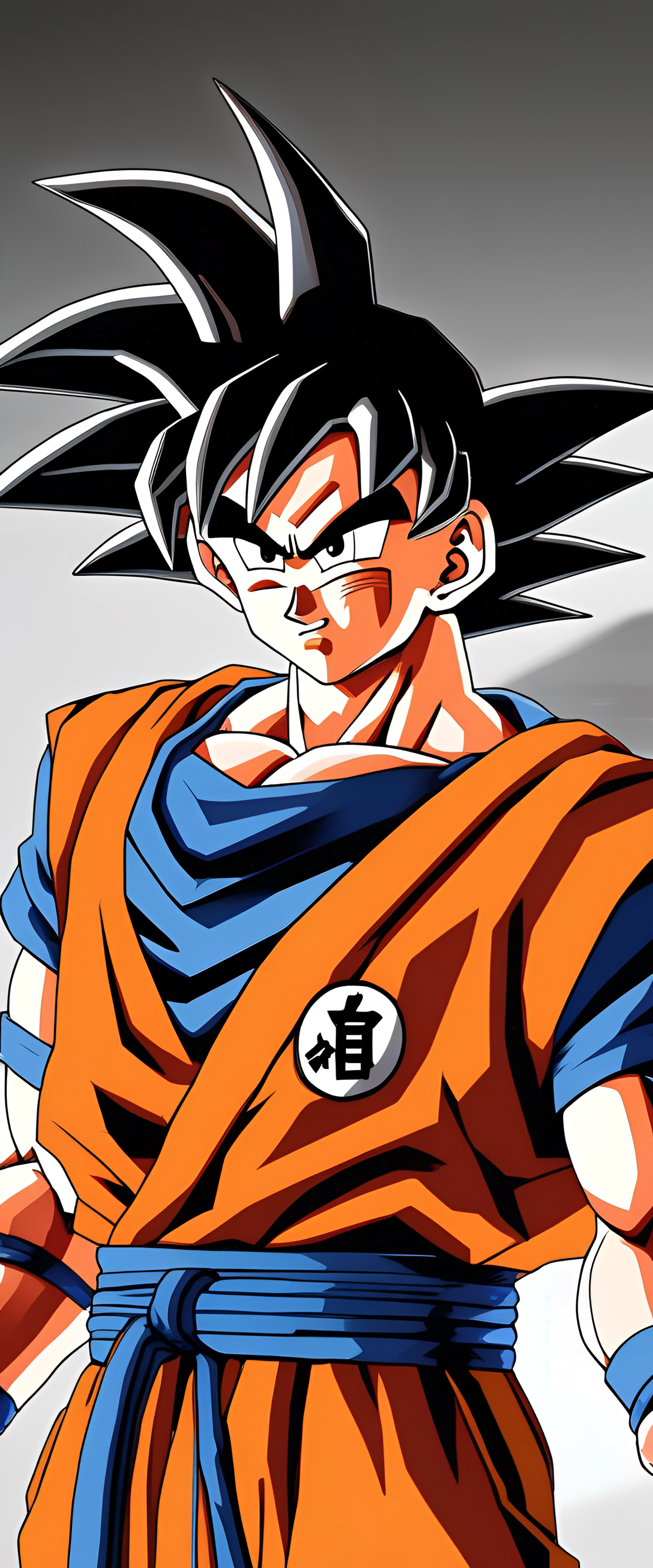 Vibrant Goku wallpaper with sharp details and playful colors.