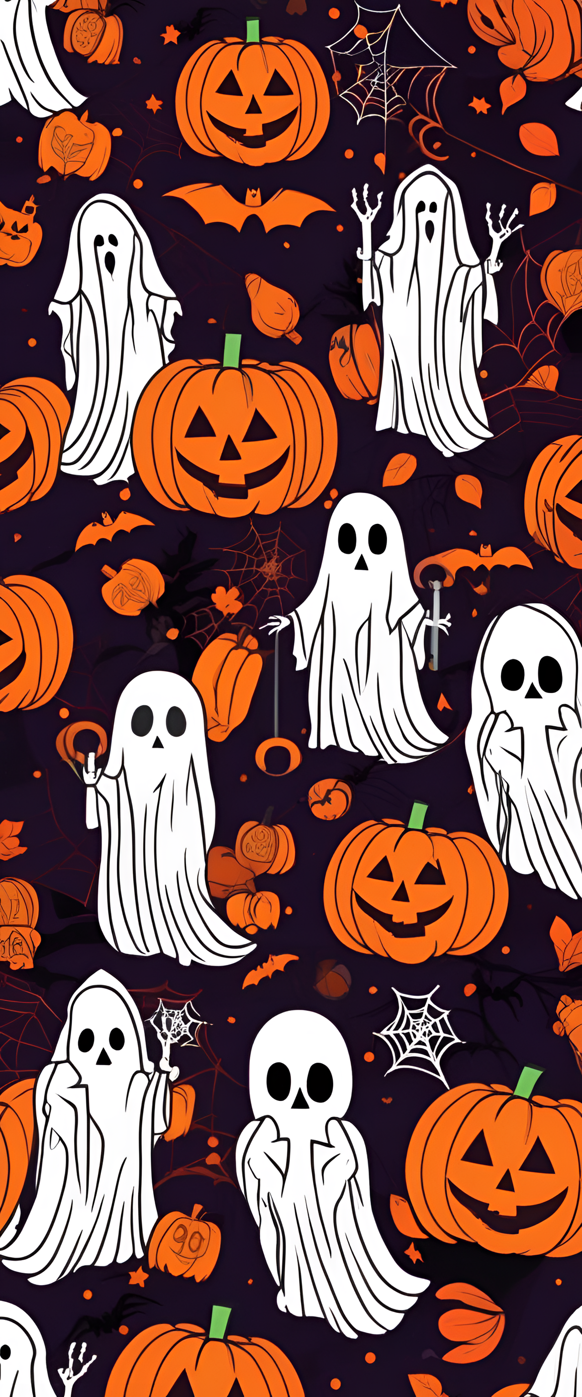 Vibrant Halloween-themed phone wallpaper.