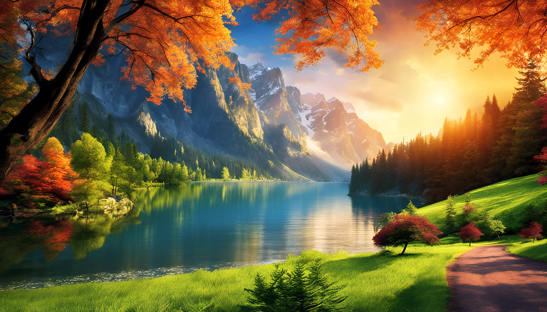 Stunning nature landscape wallpaper with vibrant colors and serene atmosphere.