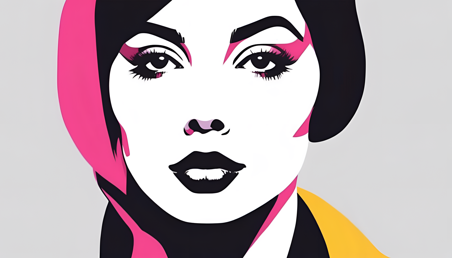 Minimalist pop art profile picture wallpaper.