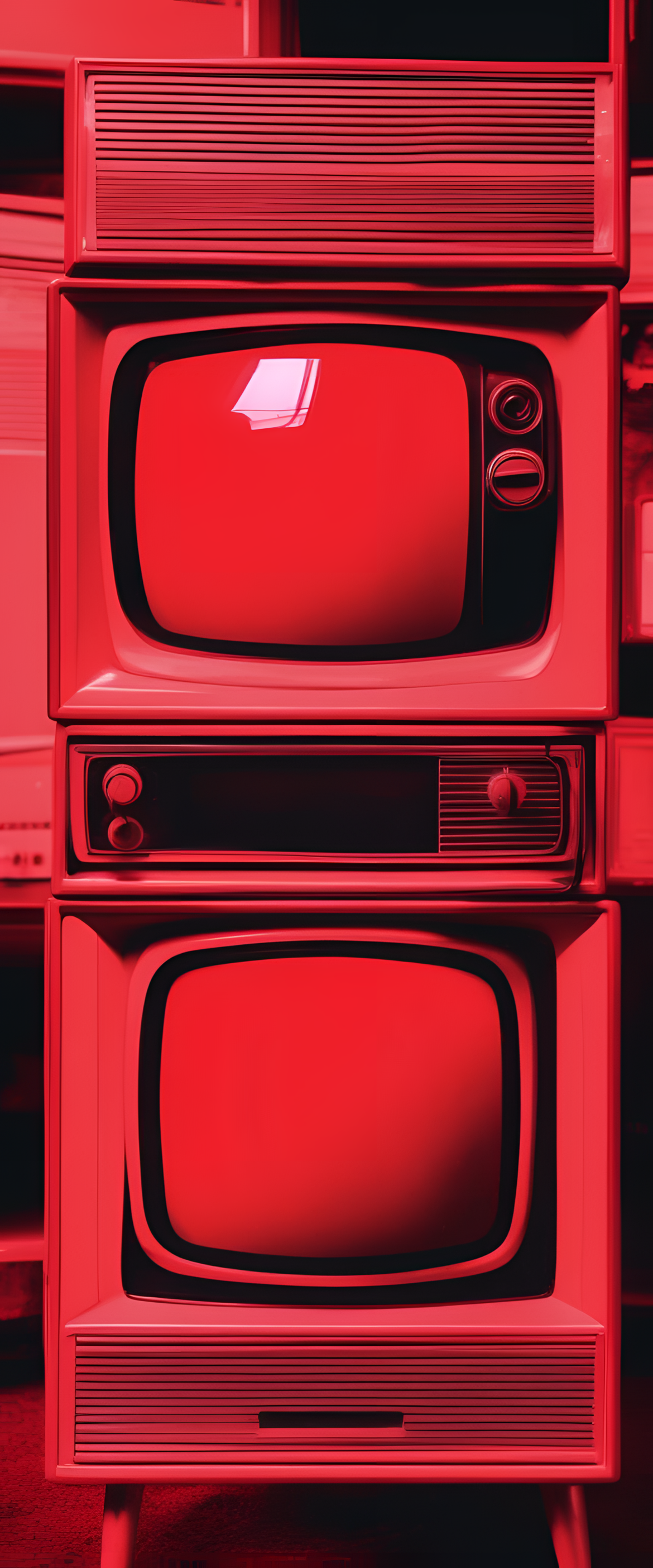 Red glitched TV wallpaper