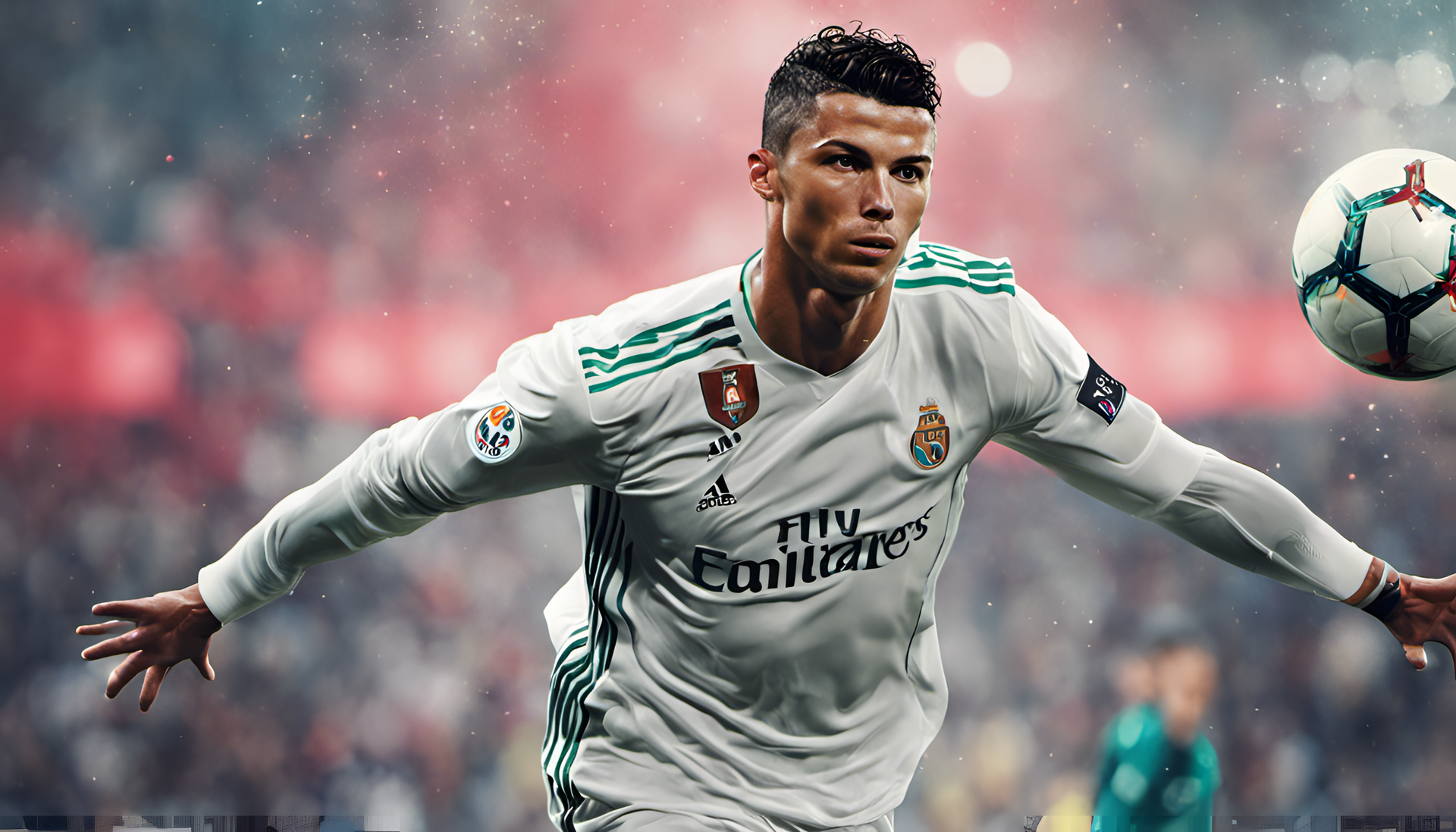 Cristiano Ronaldo exuding style and confidence in a stunning hd desktop wallpaper.