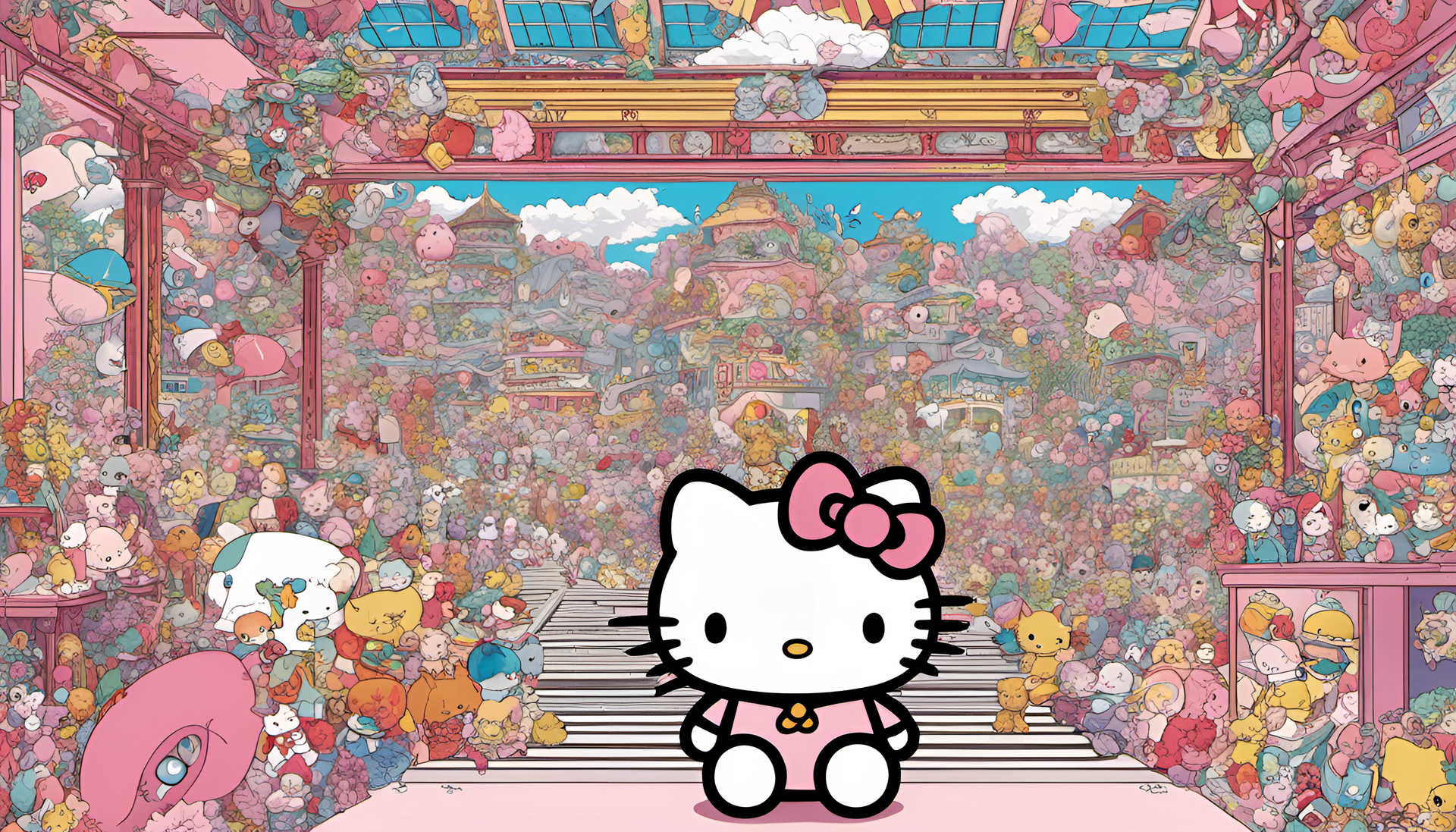 Transcendent Sanrio desktop wallpaper.