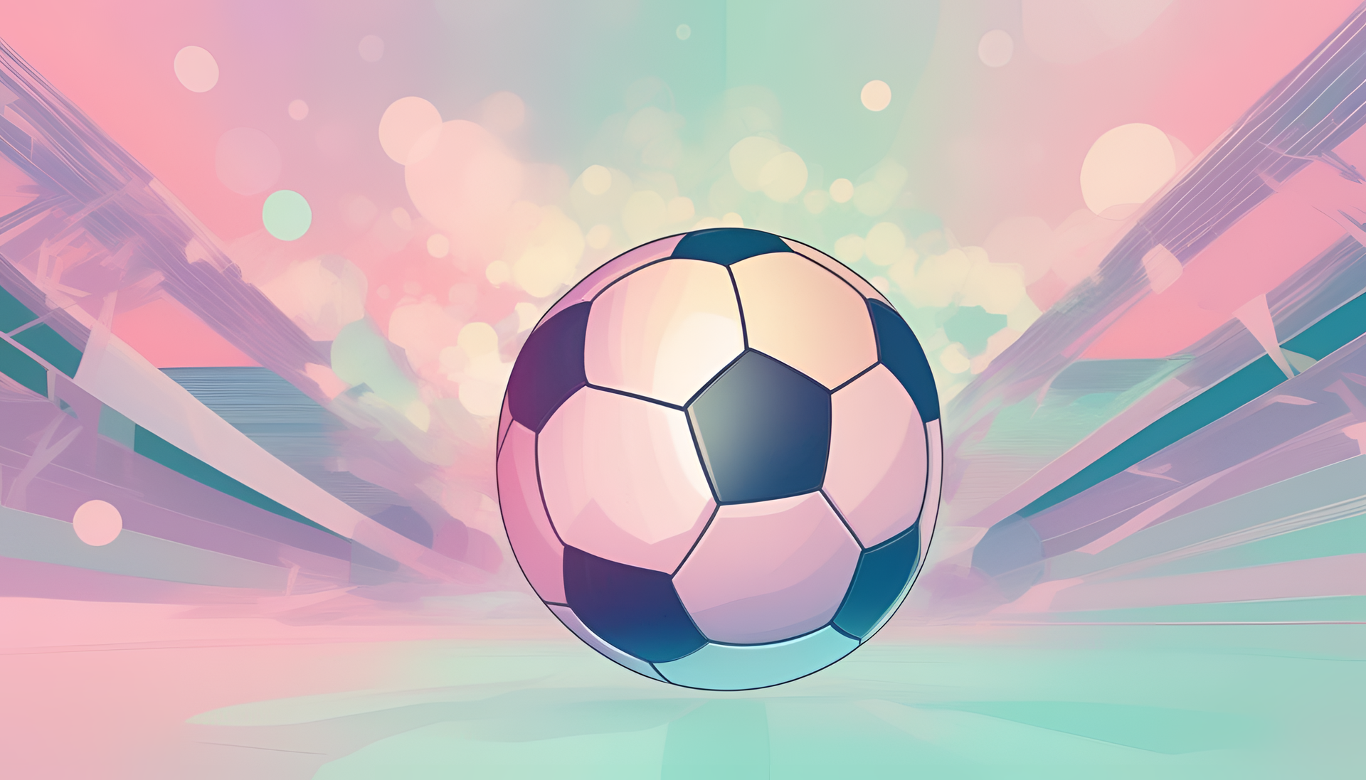 Transcendental pastel soccer design.