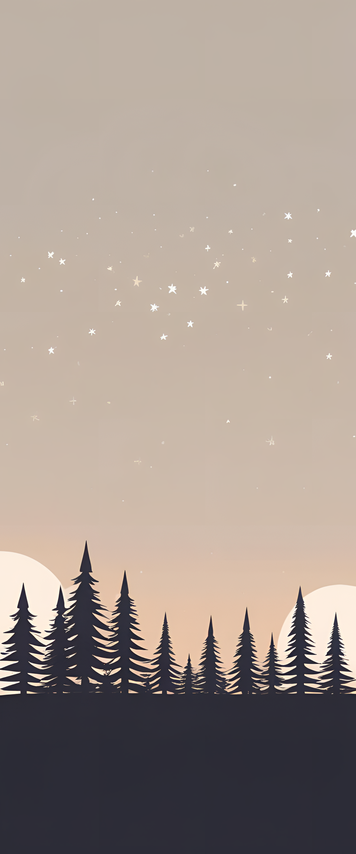 Minimalist starry sky phone wallpaper.