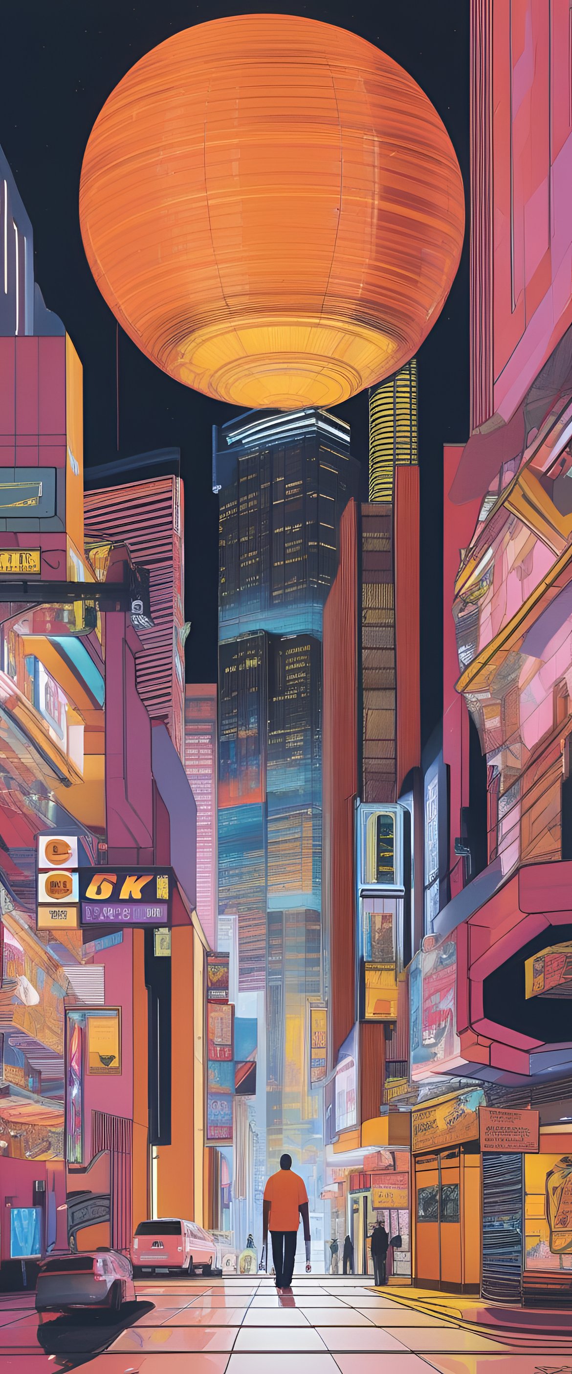 Y2K-inspired phone wallpaper featuring vibrant digital patterns and futuristic elements.