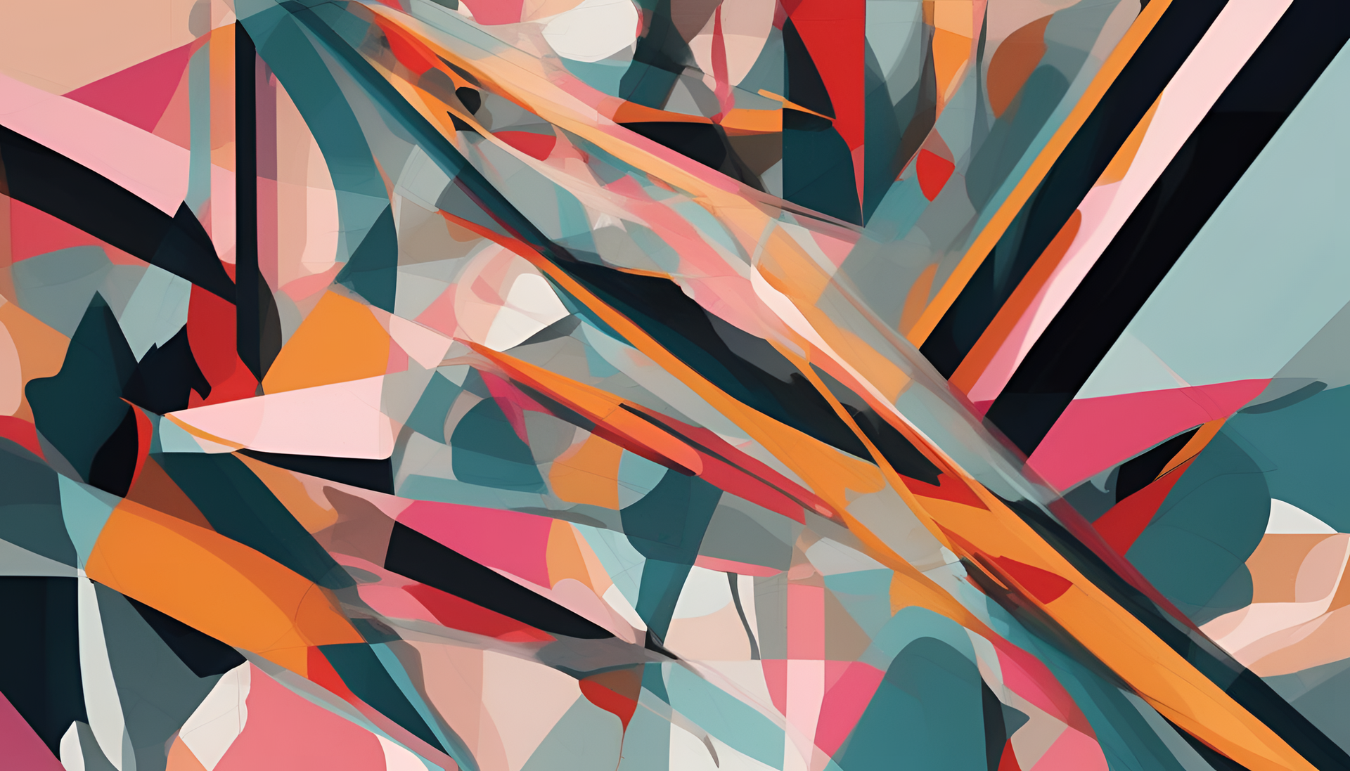 Colorful abstract shapes in a vibrant wallpaper.