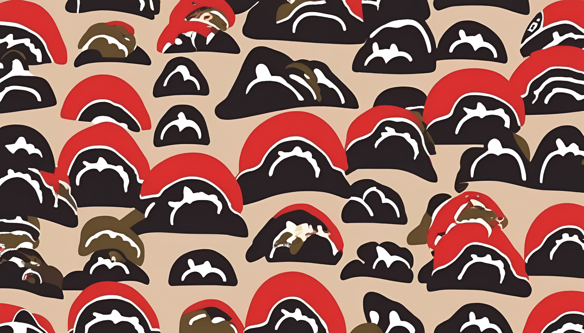 Colorful bape pattern on hd desktop wallpaper.