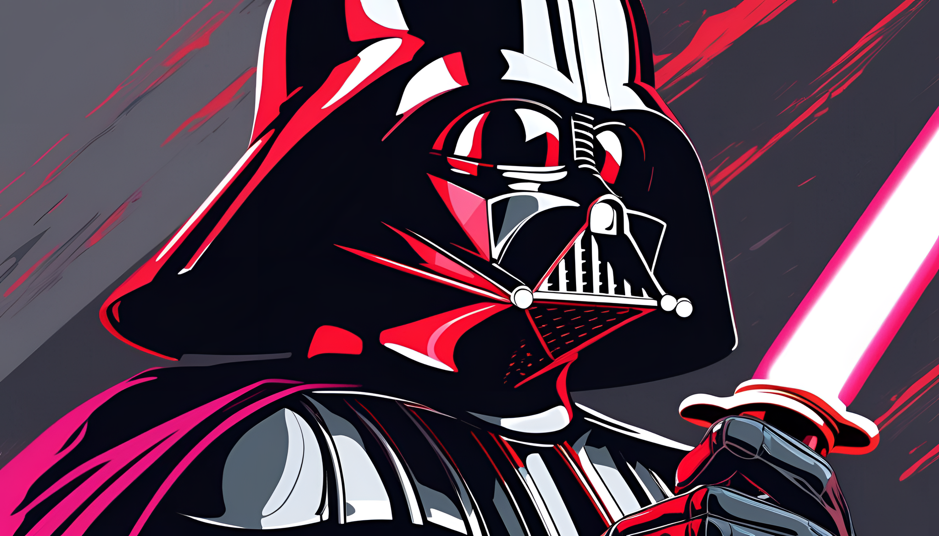 Vibrant Darth Vader artwork with striking colors