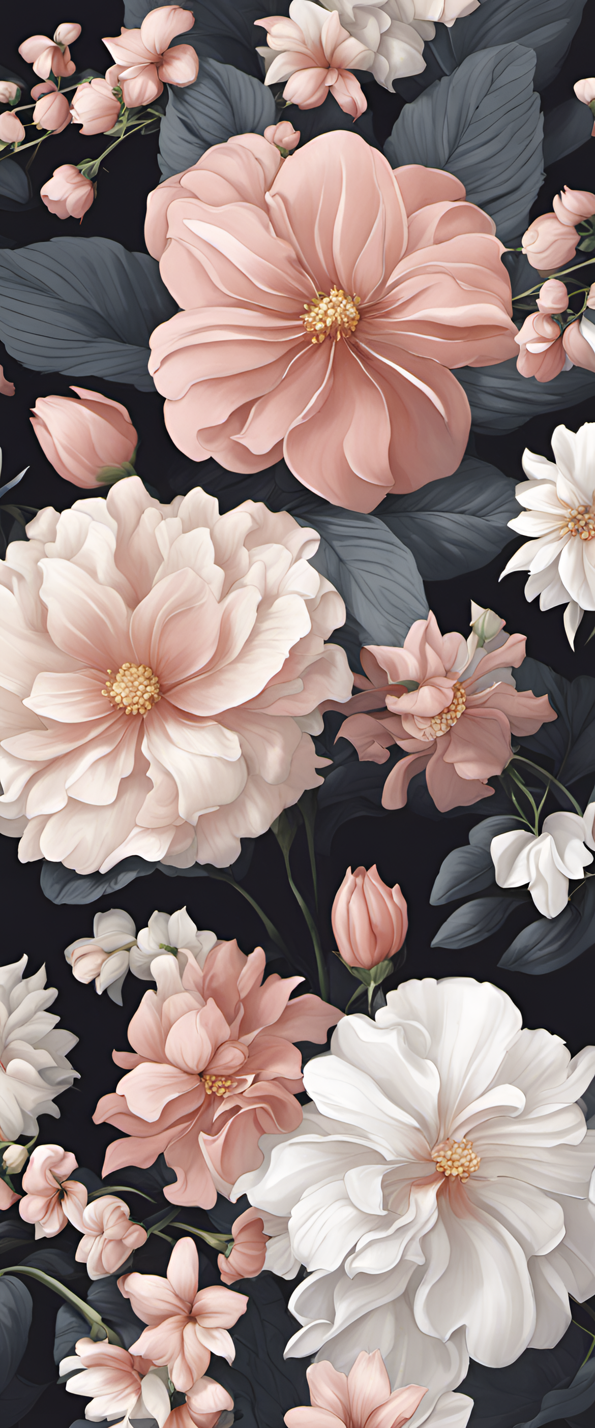 Elegant flower wallpaper design.