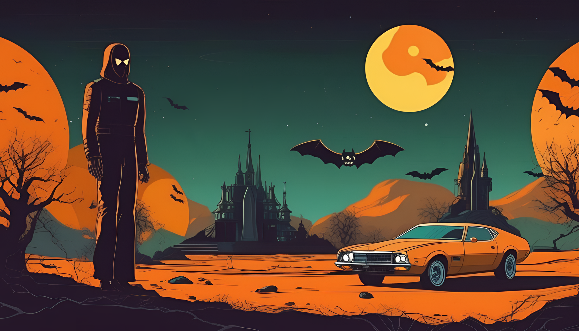 Halloween-inspired Sci-Fi Art Wallpaper