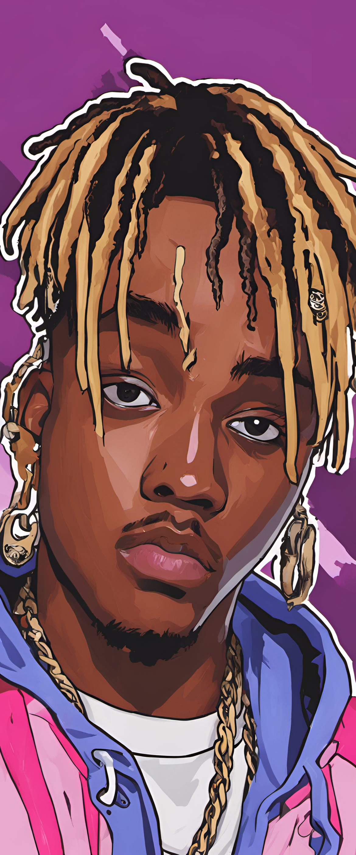 Juice Wrld-themed phone wallpaper.