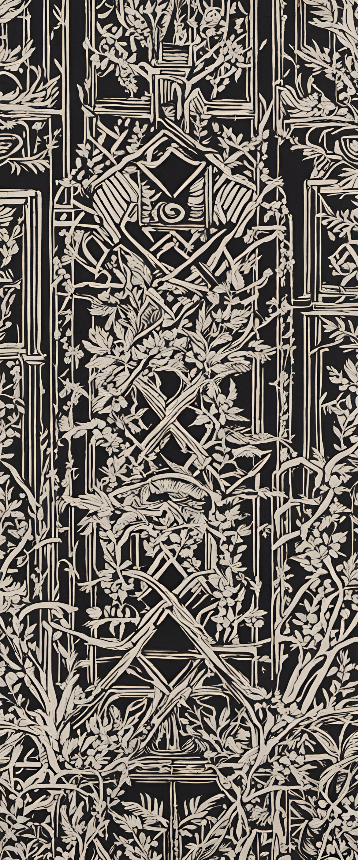 Intricate linocut print of Justin Jefferson, a phone wallpaper with stunning details.