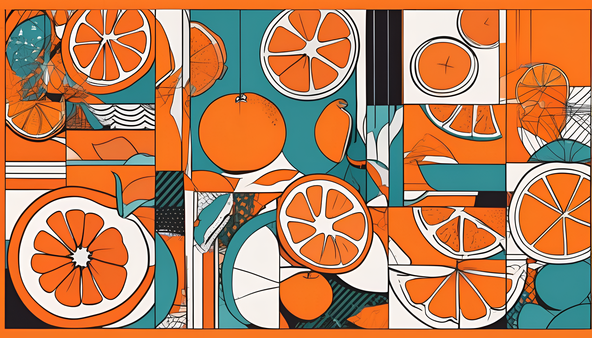 Minimalist orange pop art wallpaper with vivid colors.