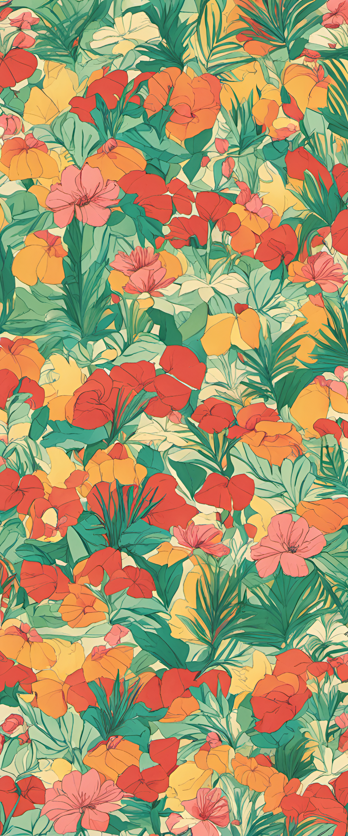 Vibrant summer-themed phone wallpaper with a colorful and cheerful design.